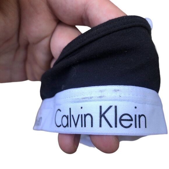 Calvin Klein Sports Bra Medium Black/White - Picture 6 of 7